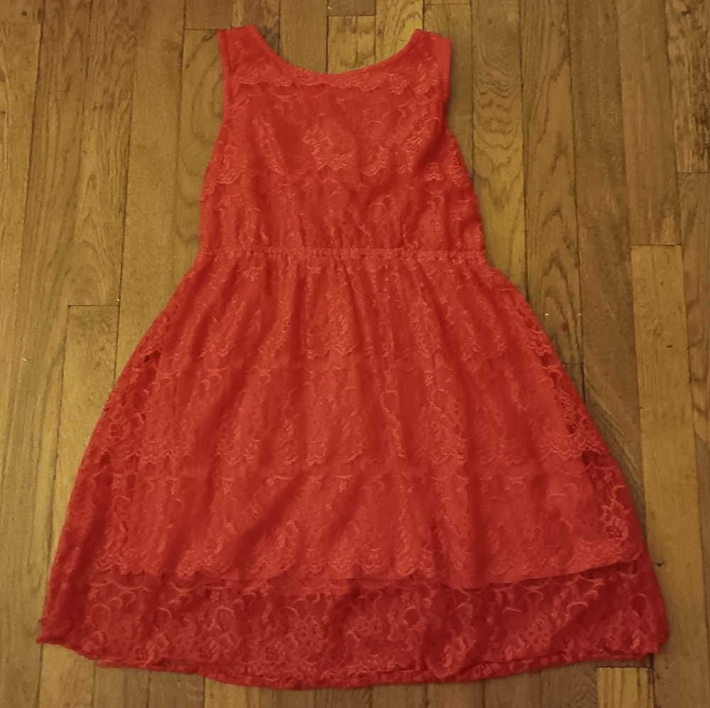 dELiA*s Vibrant Red Lace Kids Dress